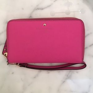 Kate Spade hot pink wristlet